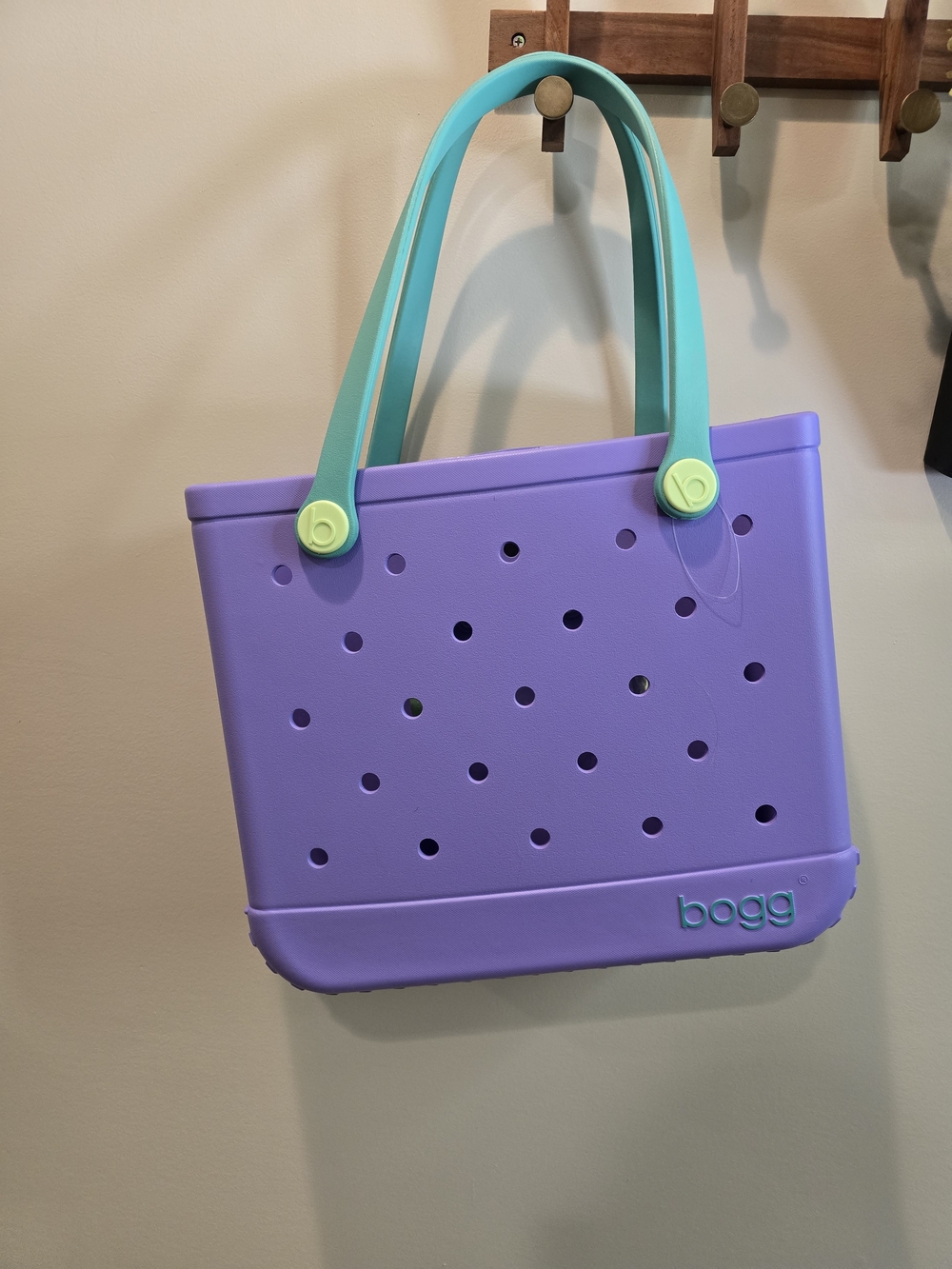 🔥 BOGG BAG Lavender Tote with Mint Handles and Lime Green Accents